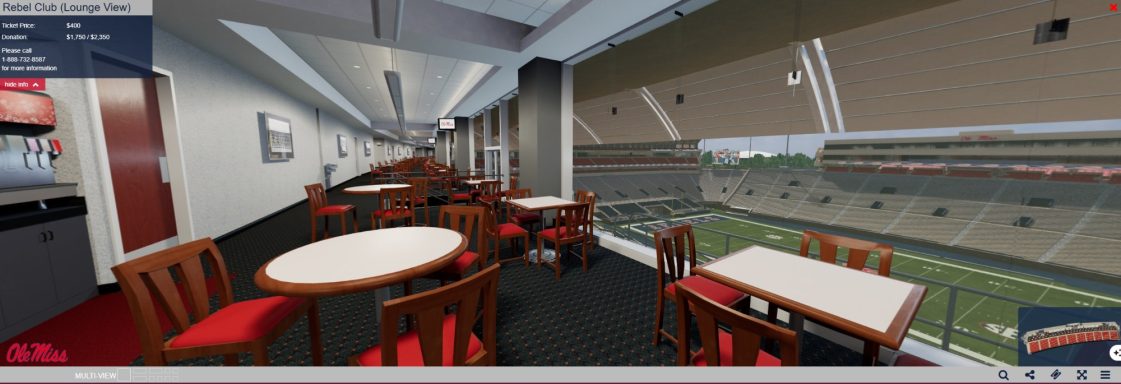 Ole Miss FB Seats3D - 360 3D Pano